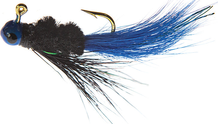 JENNY'S JIGS Crappie Jig 1/32Oz 2Pk Blue/Blk/Blue