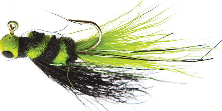 JENNY'S JIGS Crappie Jig 1/32Oz 2Pk Cht/Blk/Cht