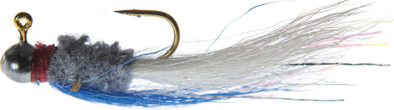 JENNY'S JIGS Crappie Jig 1/32Oz 2Pk Slv/Blue/Wht