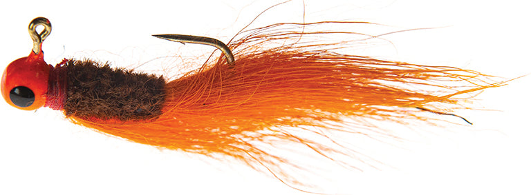 JENNY'S JIGS Crappie Jig 1/16Oz 2Pk Org/Brn/Grn