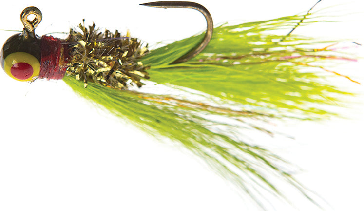 JENNY'S JIGS Crappie Jig 1/32Oz 2Pk Grn/Gold/Cht