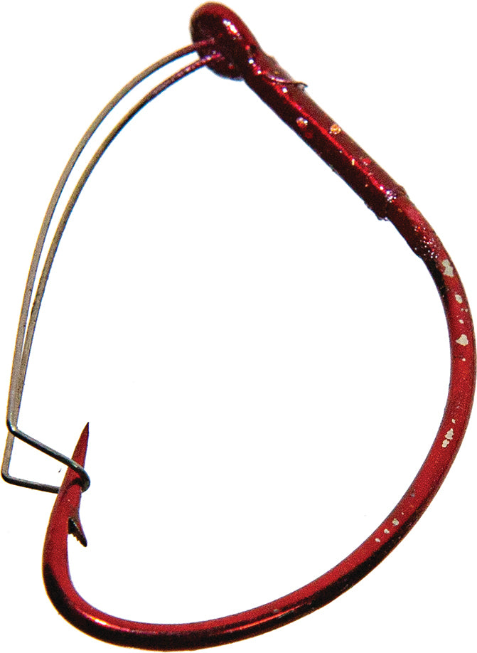 JENNY'S JIGS Wacky Worm Hook 2Pk Red Unweighted