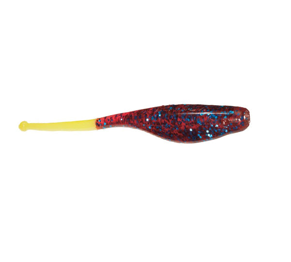K Wigglers Ball Tail Shad 5In 7Pk Plum/Blu Flk/Cht
