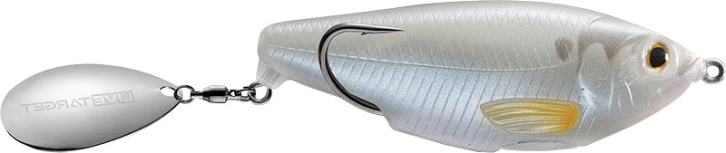 Live Target Hollow Commotion Shad 1/2Oz 2.5In Pearl Ghost