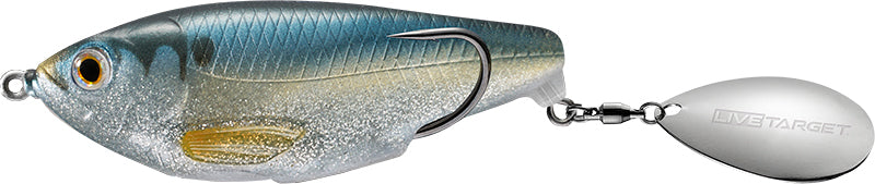 Live Target Hollow Commotion Shad 1/2Oz 2.5In Glt Blue Shd