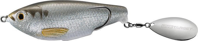 Live Target Hollow Commotion Shad 1/2Oz 3.5In Silver Flake