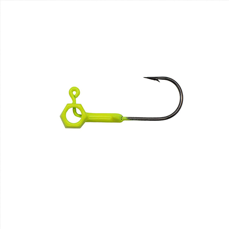 Leland Eyehole Hammer Jighead 1/16Oz 5Pk Chartreuse