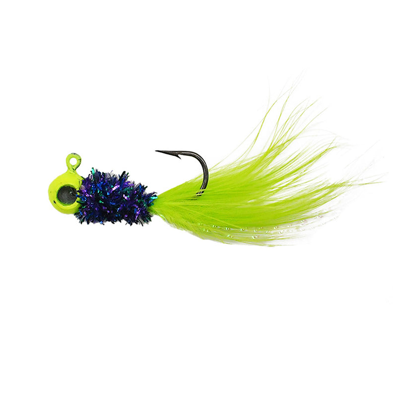 Leland Eyehole Hair Jig 1/32Oz 2Pk Junebug