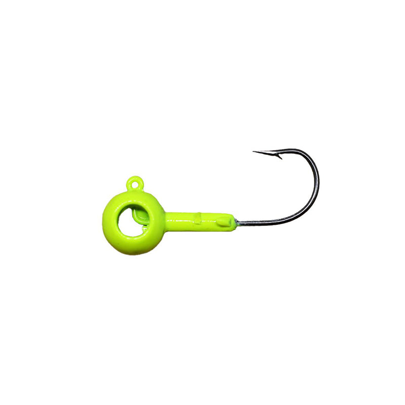Leland Eyehole Round Jigheads 3/16Oz 5Pk Chartreuse
