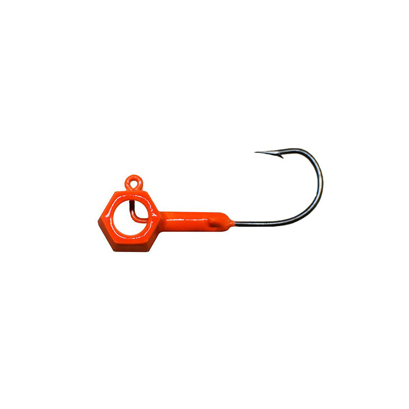 Leland Eyehole Hammer Jighead 3/16Oz 5Pk Orange