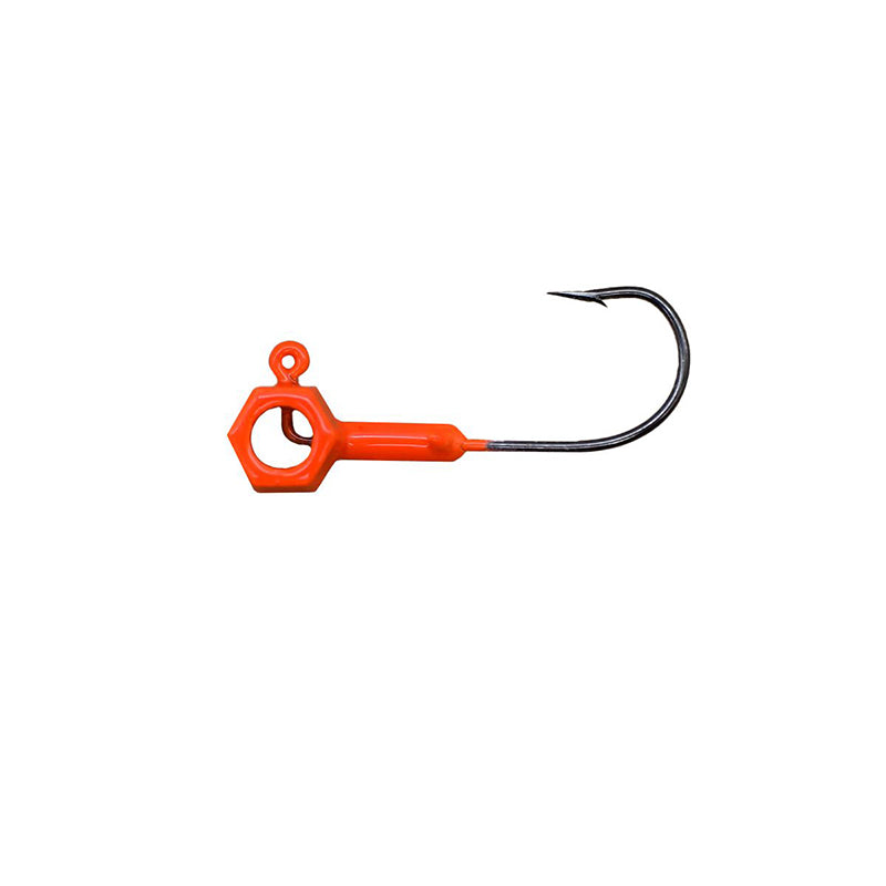 Leland Eyehole Hammer Jighead 1/4Oz 5Pk Orange
