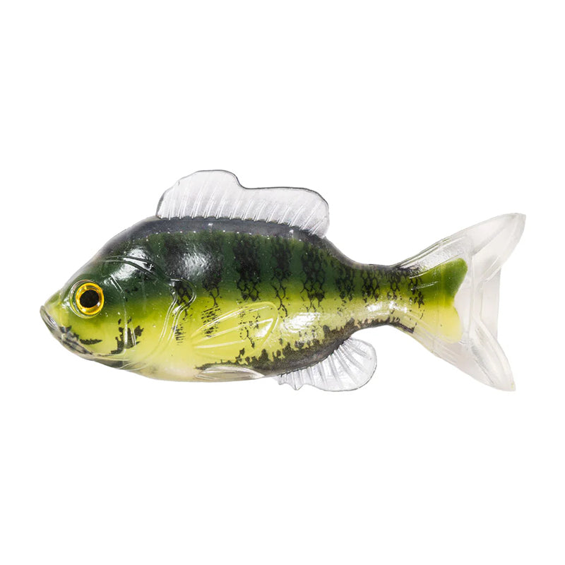 Live Target Sunfish Swim Bait Unrigg 3.3In 4Pk Grn/Cream