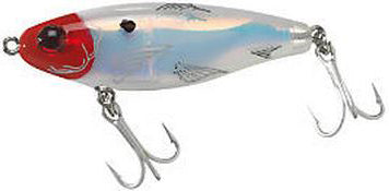 Mirrolure Mirrodine Suspend Twitch 2.5In 3/8Oz Wht/Red Hd