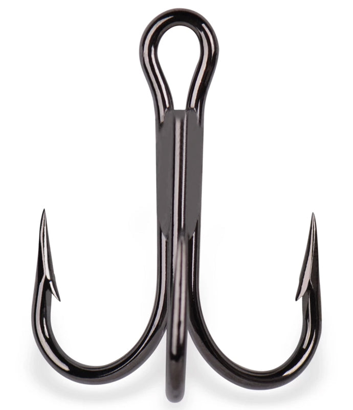 Mustad Treble Hook Black Nickel 4X Sz2 25Bx