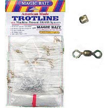Magic Bait Nylon Trotline 100Ft W/20 Swivels-Hooks