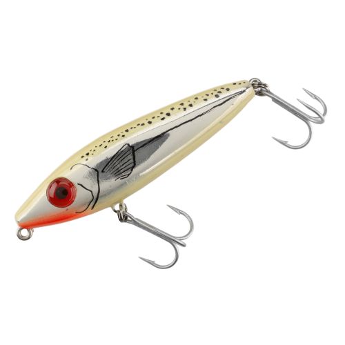 Mirrolure She Dog Surface Walker 4In 3/4Oz Chr/Bone/Org