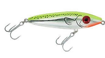 Mirrolure She Dog Surface Walker 4In 3/4Oz Chr/Chat/Org