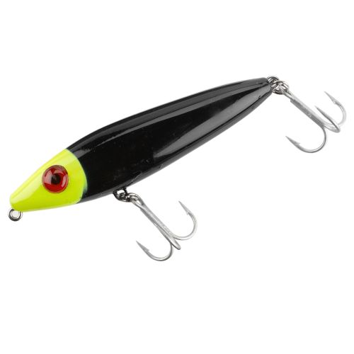 Mirrolure She Dog Surface Walker 4In 3/4Oz Black/Chart Hd