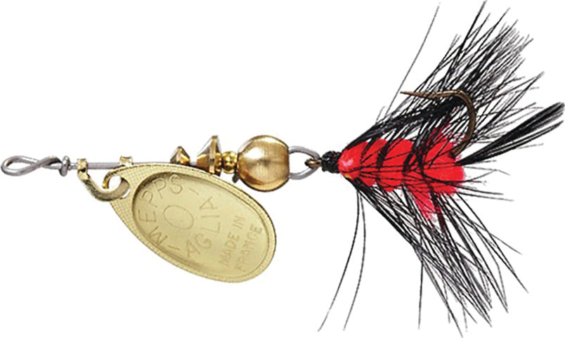 Mepps Aglia Ul-Lite Spin Fly 1/12Oz Gold-Blk/Orange