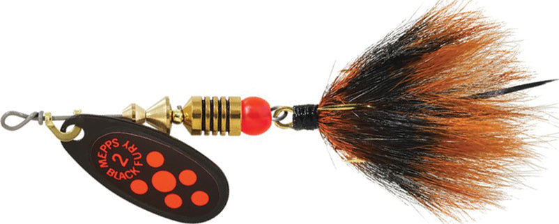 Mepps Black Fury Dressed Trebl 1/6Oz Fl Red Dot