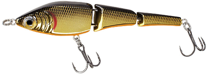 Mirrolure Jointed Swimbait 4In 1/2Oz Gold/Black/Org