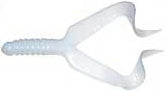 Mister Twister Double Tail 4In 10Pk White