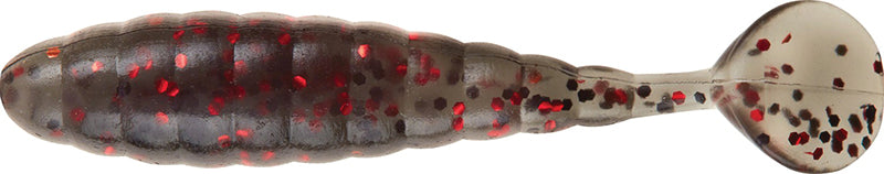 Mister Twister Sassy Grub 3In 12Pk Smoke Red/Blk
