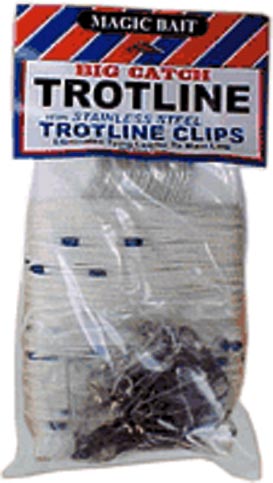 Magic Bait Nylon Trotline 150Ft W/25 Swivels-Hooks
