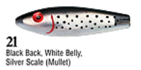 Mirrolure Sinking Spotted Trout 3.58In 1/2Oz Blk/Wht/Slv