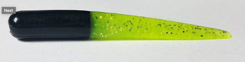 Muddy Water Baits Crappie Bait 2.5In 12Pk Black/Chartre