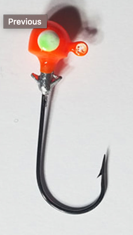 Muddy Water Baits Crappie Jigheads 1/8Oz 5Pk Orange