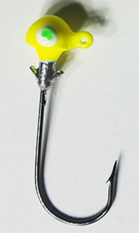 Muddy Water Baits Crappie Jigheads 3/32Oz 5Pk Flo Yellow