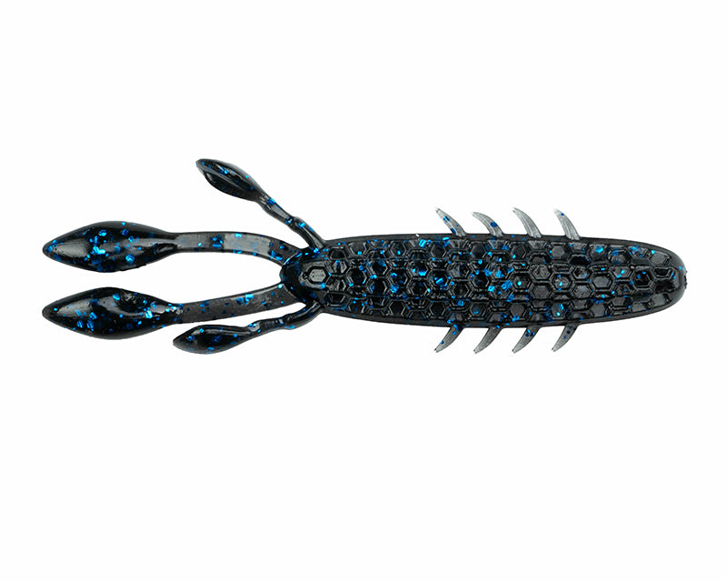 Netbait Hextek Eko Craw 3.5In 10Pk Black Blue Fl