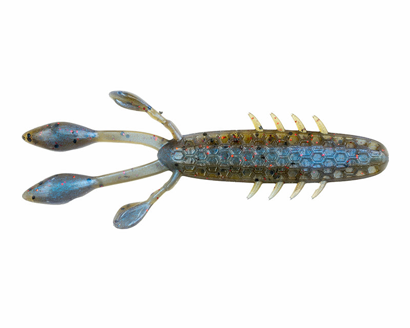 Netbait Hextek Eko Craw 3.5In 10Pk Blue Craw Red