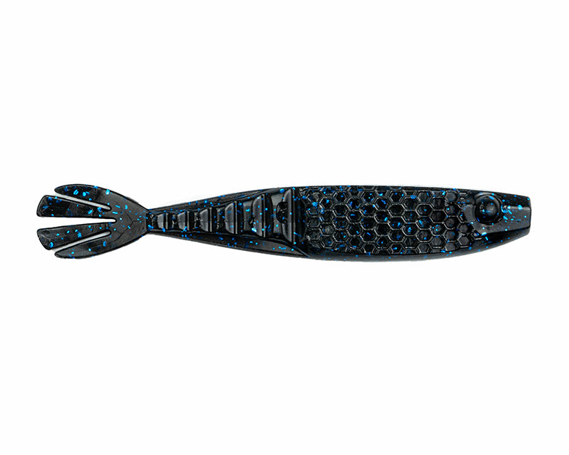 Netbait Hextek Whip Tail Shad 4.5In 7In Black Blue Fla