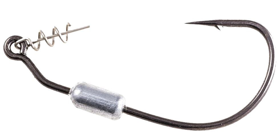 Owner Twistlock Wgtd Worm Hook W/Cen Pin 1/8Oz 4/0 3Pk
