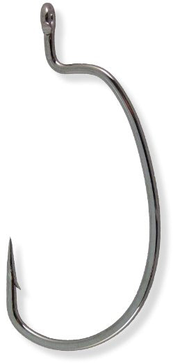 Owner Rig-N Wg Worm Hook Black Chrome 1/0 6Pk