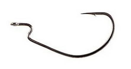Owner J Ewg Worm Hook Black Chrome 5/0 5Pk