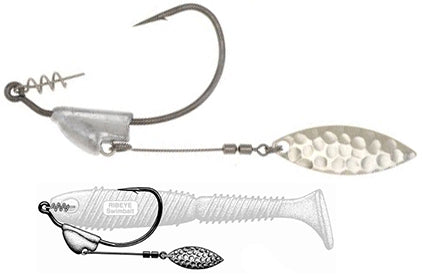 Owner Flashy Swim Twstlck Hook W/Cen Pin 5/0 1/4Oz S/W