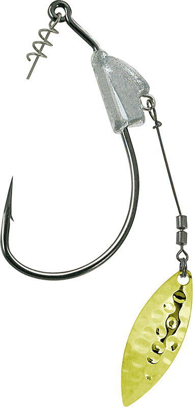 Owner Beast Flash Swim Twstlck W/Cen Pin 1/0 1/8Oz G/W