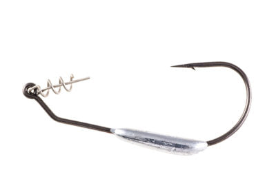 Owner Twistlock Wgtd Worm Hook W/Cen Pin 3/32Oz 4/0 3Pk