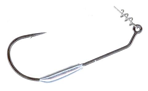 Owner Twistlock Wgtd Worm Hook W/Cen Pin 3/32Oz 6/0 3Pk