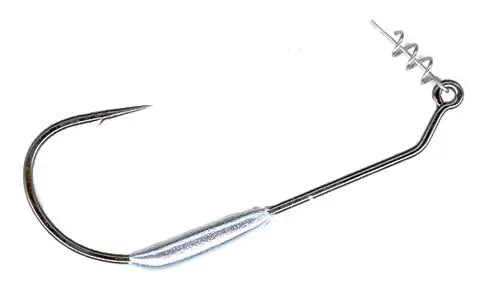 Owner Twistlock Wgtd Worm Hook W/Cen Pin 3Pk