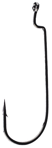 Owner All Purpose Worm Hook Black Chrome 2/0 5Pk