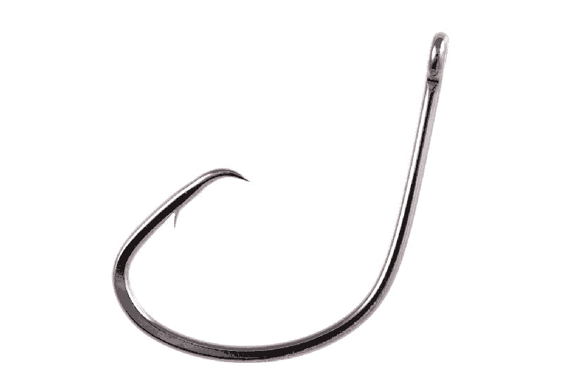 Owner Mutu Lite Circle Hook Pr Blk Chrome 5/0 22Pk