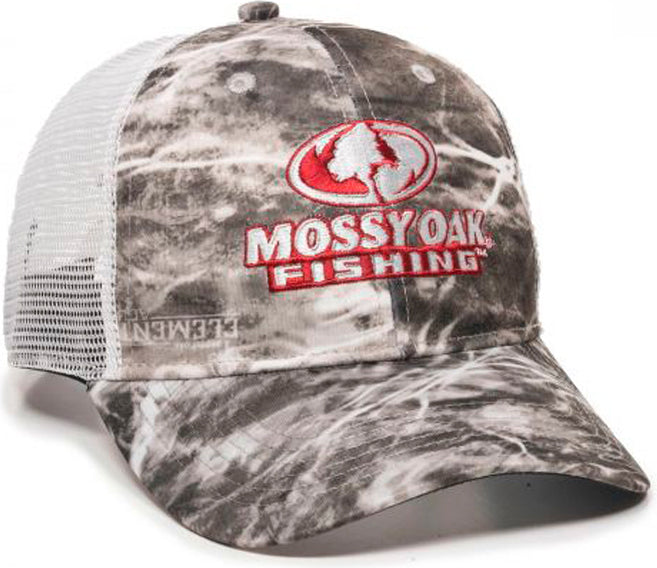 Outdoor Cap 6-Panel Mesh Back Cap Mossy Oak Manta/White