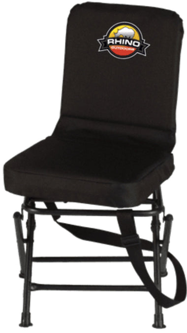 Rhino Folding Swivel Chair Foldable Black