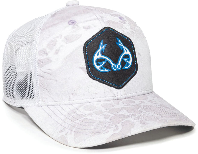 Outdoor Cap 6-Panel Mesh Back Cap Rt Fishing White/White