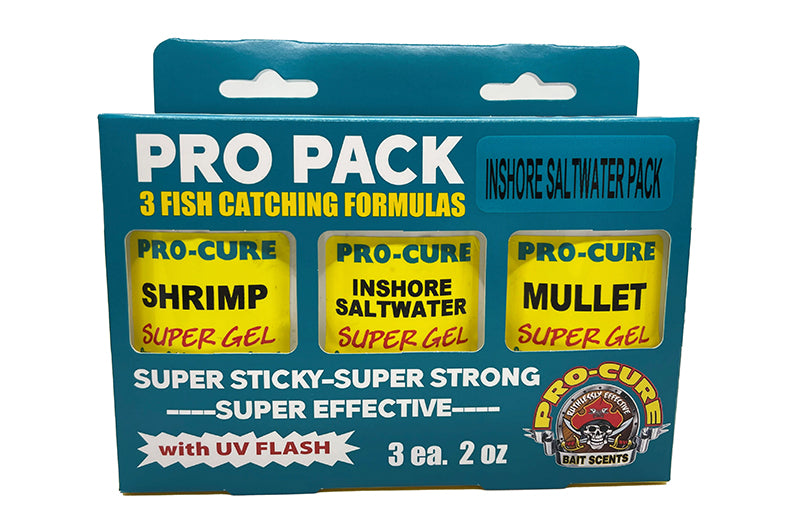 Pro-Cure Pro Pack Inshore 2Oz 3Ea Shrp/Insh/Mullet