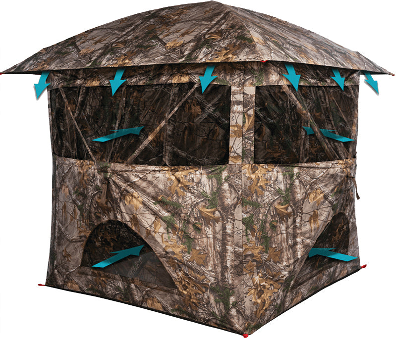 Primal Breeze Hub Ground Blind 55X55X72In Vented Camo